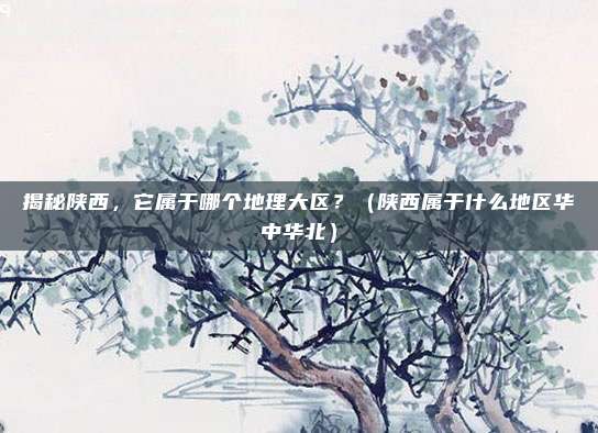 揭秘陕西，它属于哪个地理大区？（陕西属于什么地区华中华北）