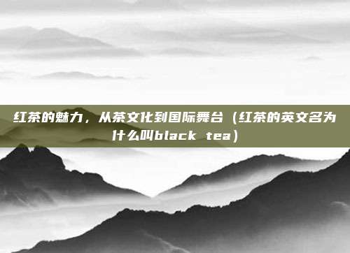 红茶的魅力，从茶文化到国际舞台（红茶的英文名为什么叫black tea）