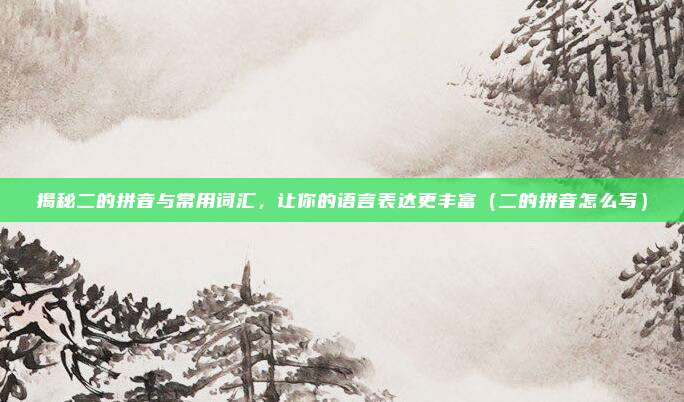 揭秘二的拼音与常用词汇，让你的语言表达更丰富（二的拼音怎么写）