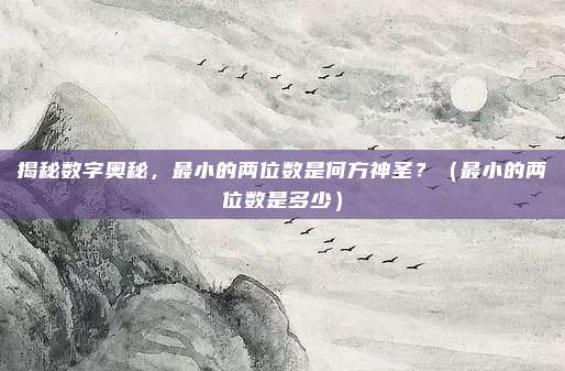 揭秘数字奥秘，最小的两位数是何方神圣？（最小的两位数是多少）