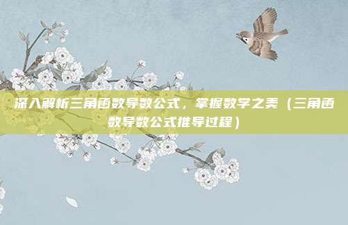 深入解析三角函数导数公式，掌握数学之美（三角函数导数公式推导过程）