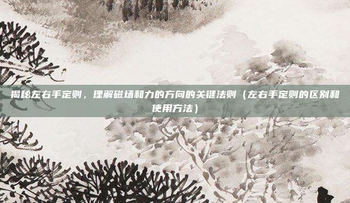 揭秘左右手定则，理解磁场和力的方向的关键法则（左右手定则的区别和使用方法）