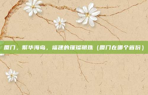 厦门，繁华海岛，福建的璀璨明珠（厦门在哪个省份）