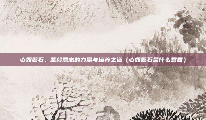 心如磐石，坚毅意志的力量与培养之道（心如磐石是什么意思）