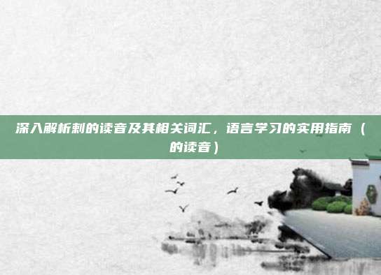 深入解析剌的读音及其相关词汇，语言学习的实用指南（勅的读音）
