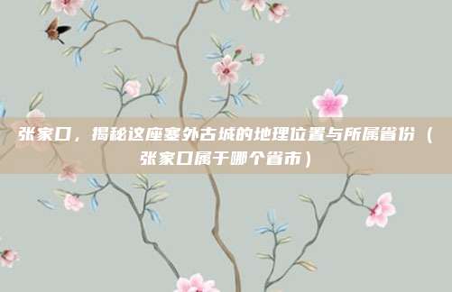 张家口，揭秘这座塞外古城的地理位置与所属省份（张家口属于哪个省市）