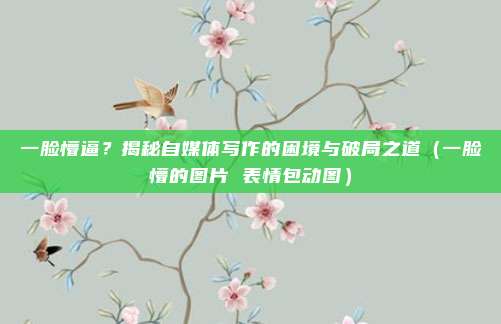 一脸懵逼？揭秘自媒体写作的困境与破局之道（一脸懵的图片 表情包动图）