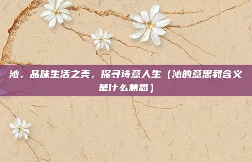 沁，品味生活之美，探寻诗意人生（沁的意思和含义是什么意思）