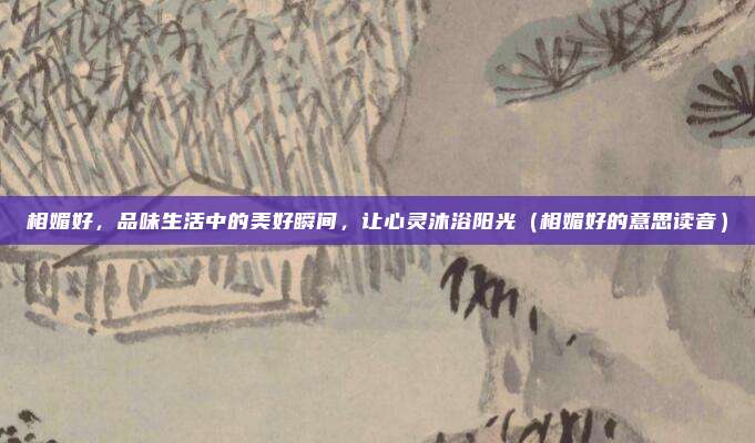 相媚好，品味生活中的美好瞬间，让心灵沐浴阳光（相媚好的意思读音）