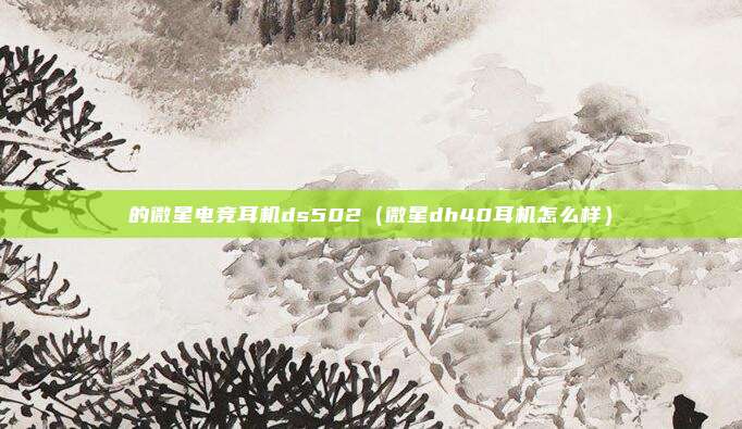 的微星电竞耳机ds502（微星dh40耳机怎么样）