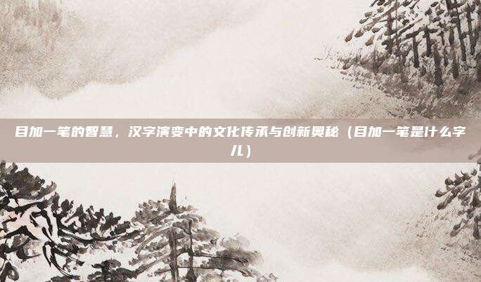 目加一笔的智慧，汉字演变中的文化传承与创新奥秘（目加一笔是什么字儿）