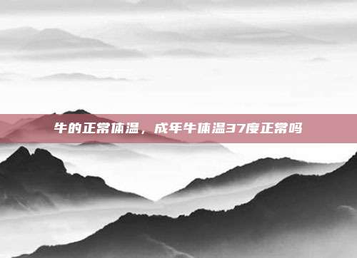 牛的正常体温,成年牛体温37度正常吗
