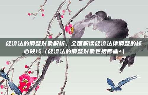 经济法的调整对象解析，全面解读经济法律调整的核心领域（经济法的调整对象包括哪些?）