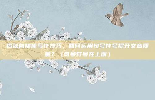 揭秘自媒体写作技巧，如何运用句号符号提升文章质量？（句号符号在上面）