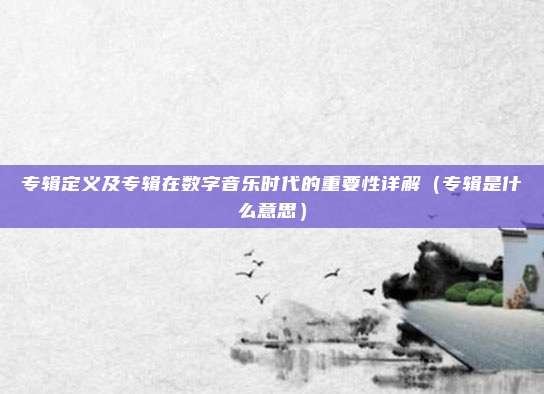 专辑定义及专辑在数字音乐时代的重要性详解（专辑是什么意思）