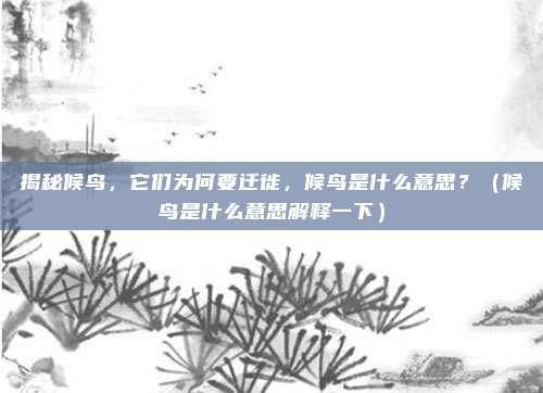 揭秘候鸟，它们为何要迁徙，候鸟是什么意思？（候鸟是什么意思解释一下）