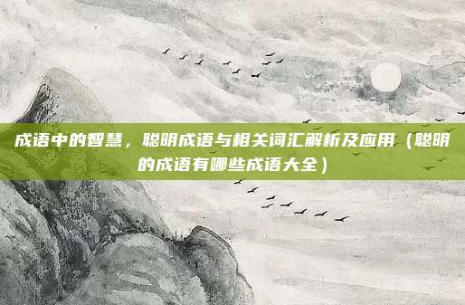 成语中的智慧，聪明成语与相关词汇解析及应用（聪明的成语有哪些成语大全）