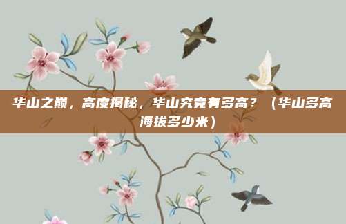 华山之巅，高度揭秘，华山究竟有多高？（华山多高 海拔多少米）