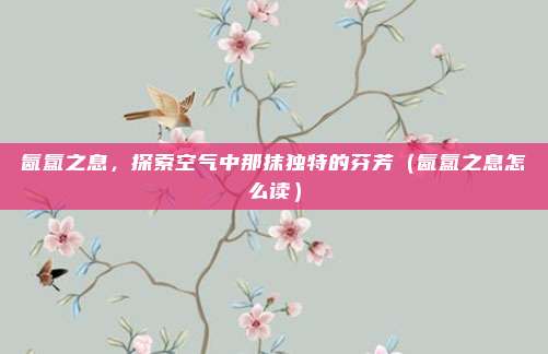 氤氲之息，探索空气中那抹独特的芬芳（氤氲之息怎么读）