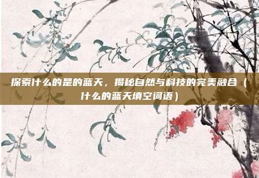 探索什么的是的蓝天，揭秘自然与科技的完美融合（什么的蓝天填空词语）