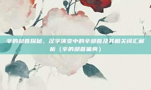 辛的部首探秘，汉字演变中的辛部首及其相关词汇解析（辛的部首偏旁）