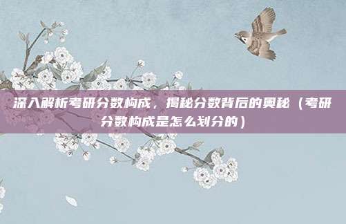 深入解析考研分数构成，揭秘分数背后的奥秘（考研分数构成是怎么划分的）