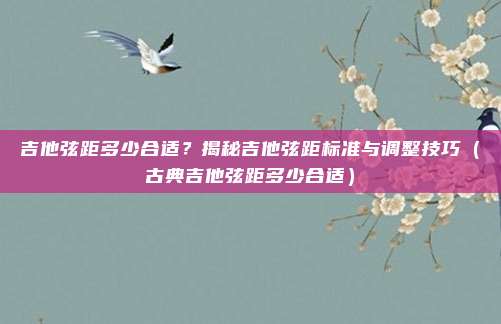 吉他弦距多少合适？揭秘吉他弦距标准与调整技巧（古典吉他弦距多少合适）