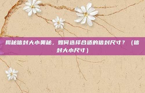 揭秘信封大小奥秘，如何选择合适的信封尺寸？（信封大小尺寸）