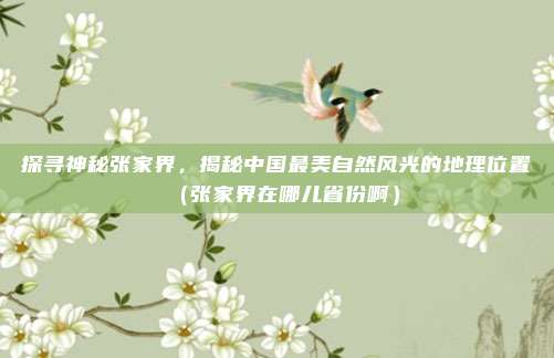 探寻神秘张家界，揭秘中国最美自然风光的地理位置（张家界在哪儿省份啊）
