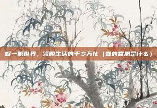瞥一眼世界，领略生活的千变万化（瞥的意思是什么）