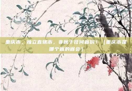 重庆市，独立直辖市，非属于任何省份！（重庆市是哪个省的省会）
