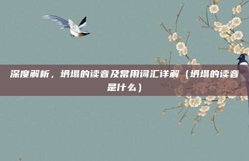深度解析，坍塌的读音及常用词汇详解（坍塌的读音是什么）