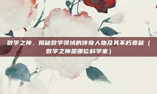 数学之神，揭秘数学领域的传奇人物及其不朽贡献（数学之神是哪位科学家）