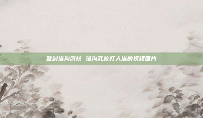 登封塔沟武校 塔沟武校打人塔的视频图片