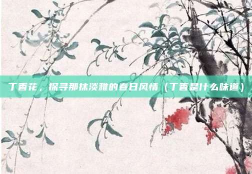 丁香花，探寻那抹淡雅的春日风情（丁香是什么味道）