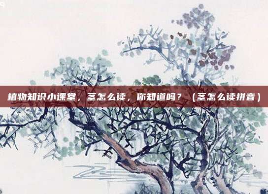 植物知识小课堂，茎怎么读，你知道吗？（茎怎么读拼音）