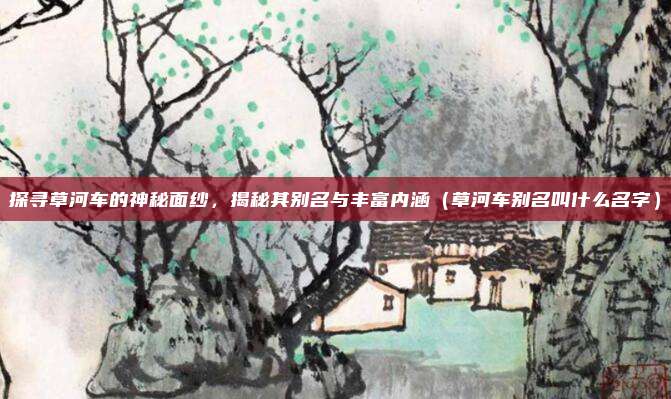 探寻草河车的神秘面纱，揭秘其别名与丰富内涵（草河车别名叫什么名字）
