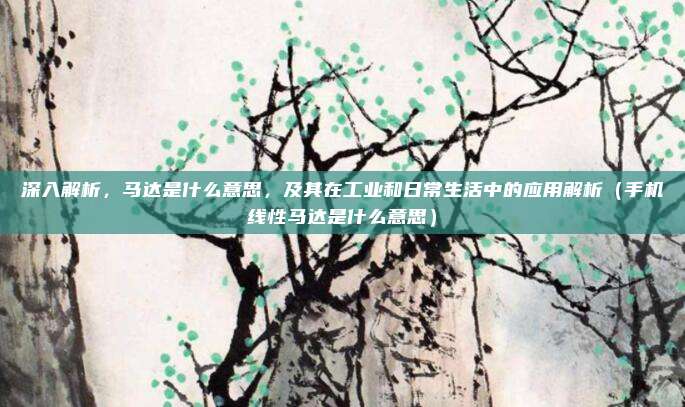 深入解析，马达是什么意思，及其在工业和日常生活中的应用解析（手机线性马达是什么意思）