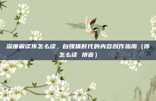 深度解读传怎么读，自媒体时代的内容创作指南（传怎么读 拼音）