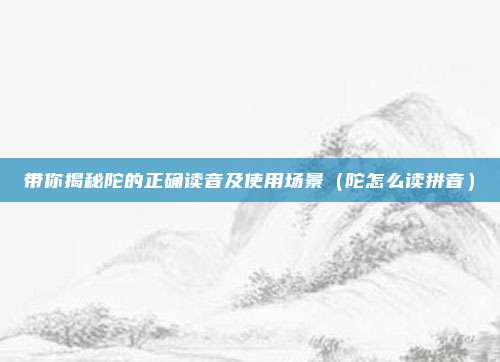 带你揭秘陀的正确读音及使用场景（陀怎么读拼音）
