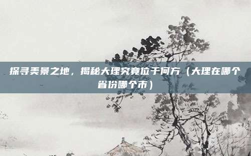 探寻美景之地，揭秘大理究竟位于何方（大理在哪个省份哪个市）