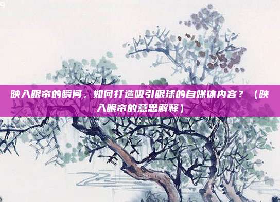 映入眼帘的瞬间，如何打造吸引眼球的自媒体内容？（映入眼帘的意思解释）