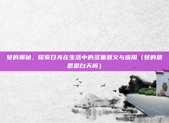 昼的奥秘，探索日光在生活中的多重意义与应用（昼的意思是白天吗）