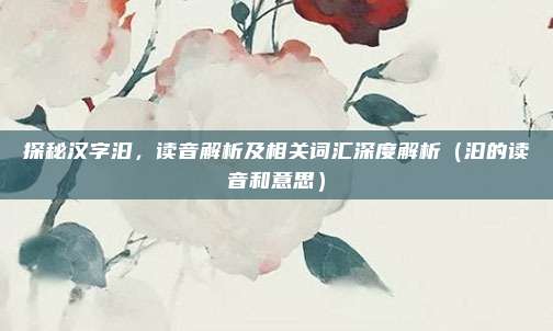 探秘汉字汩，读音解析及相关词汇深度解析（汩的读音和意思）