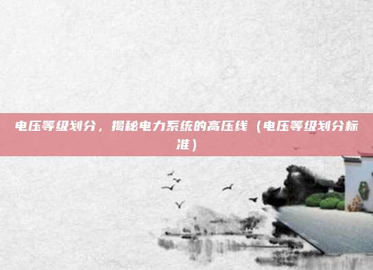 电压等级划分，揭秘电力系统的高压线（电压等级划分标准）