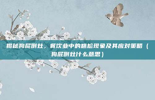 揭秘狗屁倒灶，餐饮业中的尴尬现象及其应对策略（狗屁倒灶什么意思）