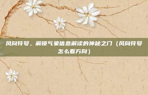 风向符号，解锁气象信息解读的神秘之门（风向符号怎么看方向）