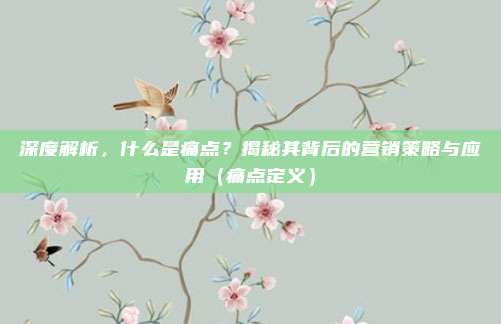 深度解析，什么是痛点？揭秘其背后的营销策略与应用（痛点定义）