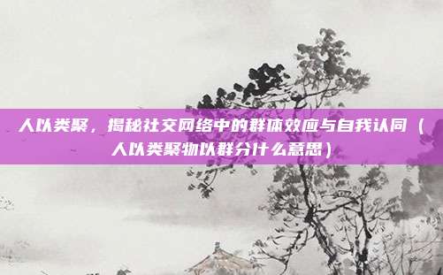 人以类聚，揭秘社交网络中的群体效应与自我认同（人以类聚物以群分什么意思）