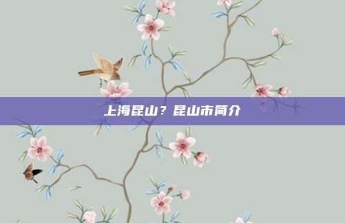 上海昆山？昆山市简介